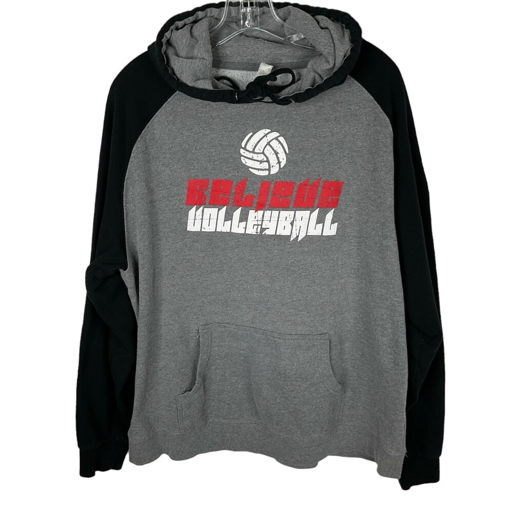 Independent Label Women's Volleyball Hooded Sweatshirt XLarge 2 Tone Long Sleeve